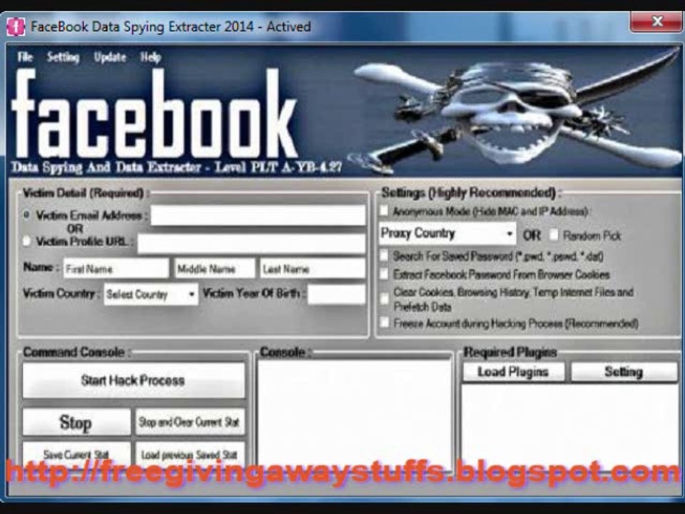 FaceBook Data Spying Extracter 2014