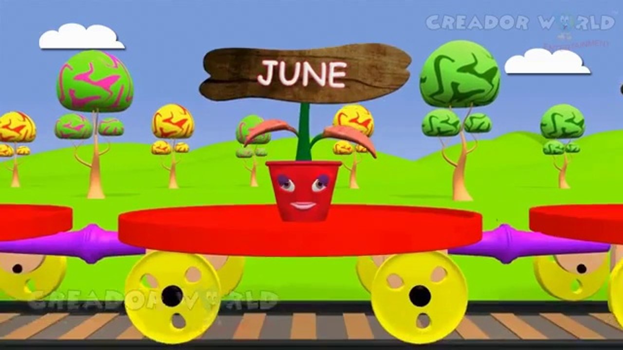 Months Train Learning concepts for kids