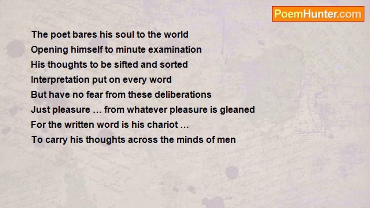 Philip Vincent Sanders - The Poet