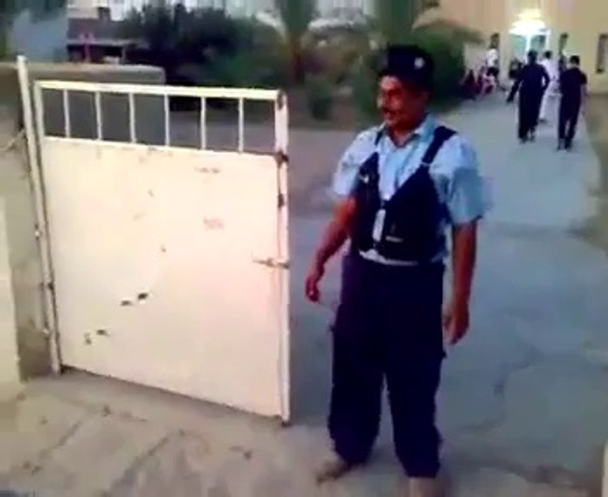 what is the security guard doing