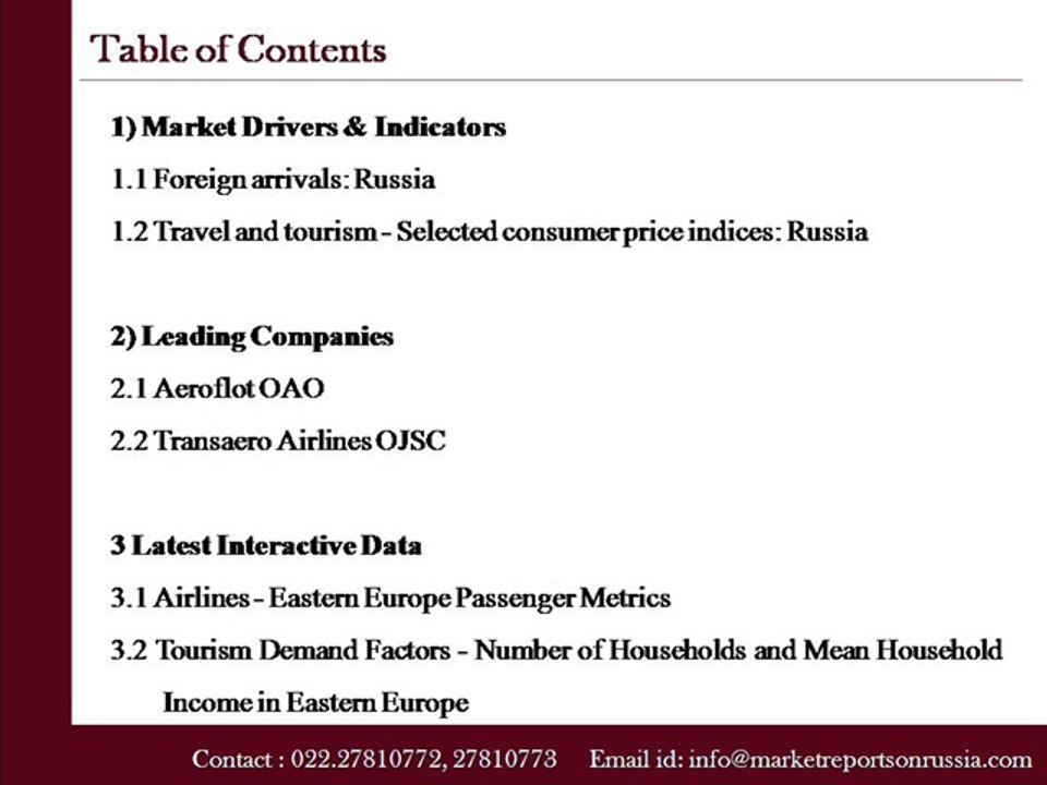 Russia Airlines Market Update