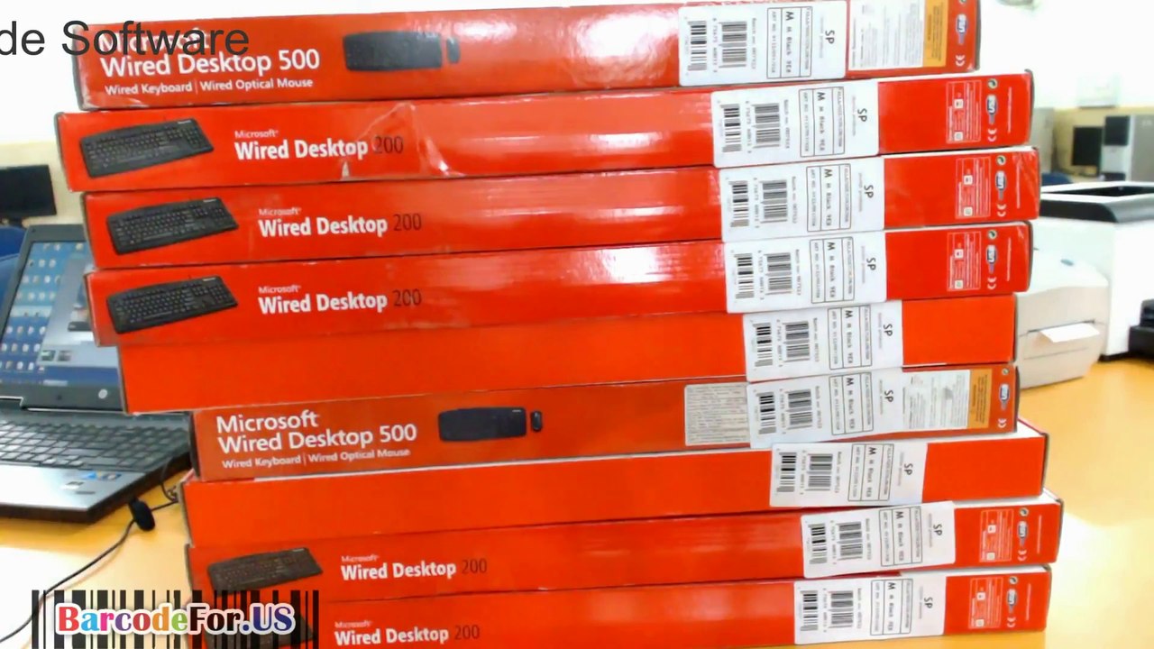 Designs barcode label in different types of sheets