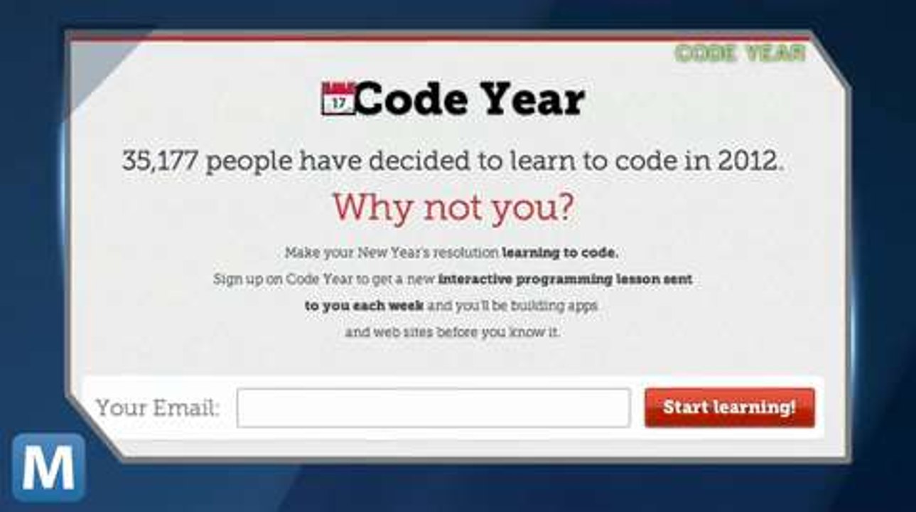 Codecademy's 'Code Year' Encourages People to Learn How to Code in 2012