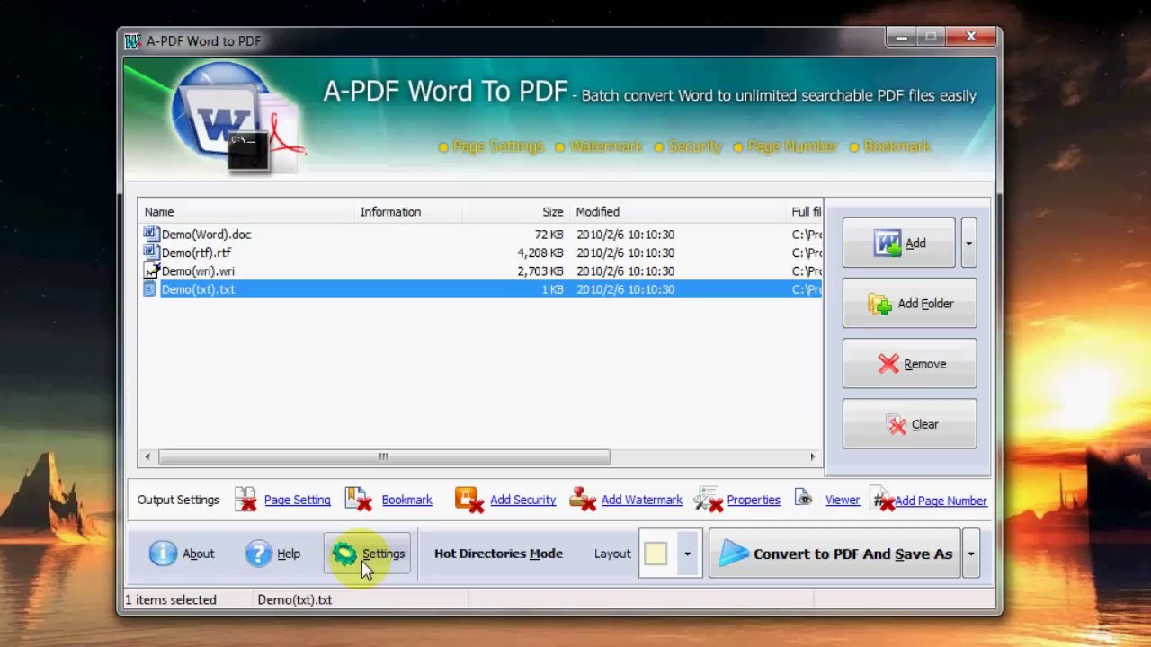 Powerful PDF Converter – A-PDF Word to PDF