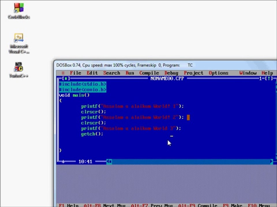 08 First Program in TurboC++ - Basic Programming in C (Urdu)