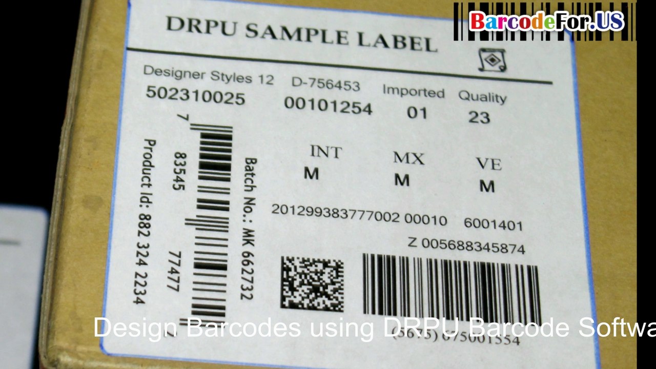 Design customized barcode using drawing tools
