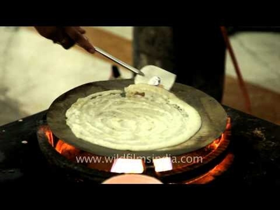 Dosa making in process
