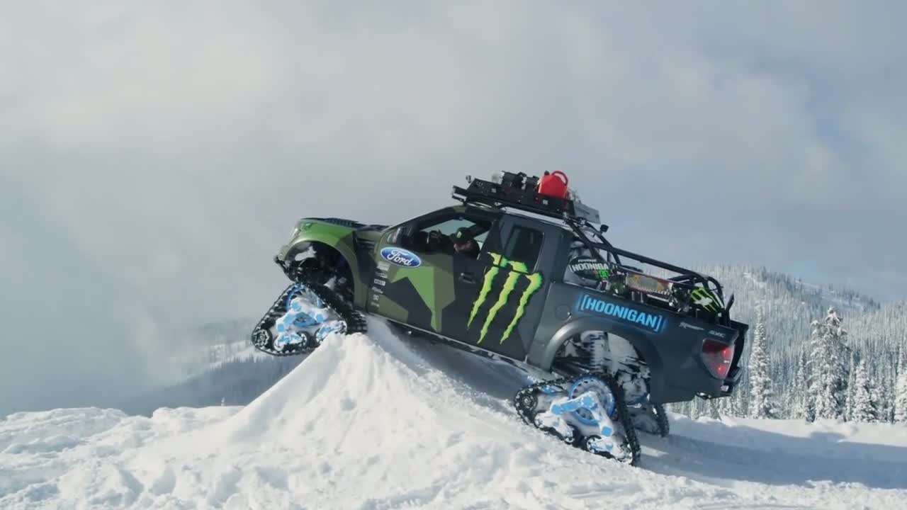 Ken Block défi des snowboarders