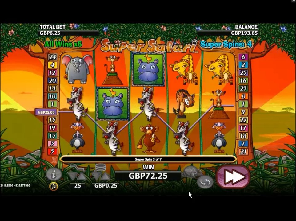 Super Safari + Super Spins