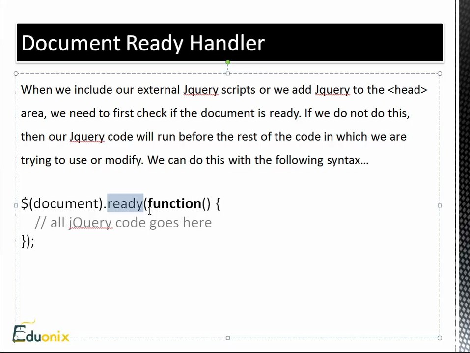 Javascript & JQuery - Chapter 2 - JQuery Fundamentals