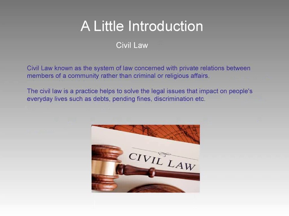What is Civil and Criminal Law