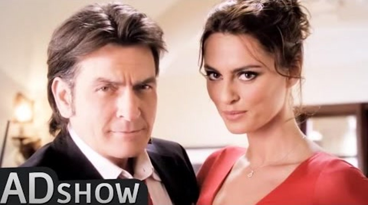 Charlie Sheen driving fast at home