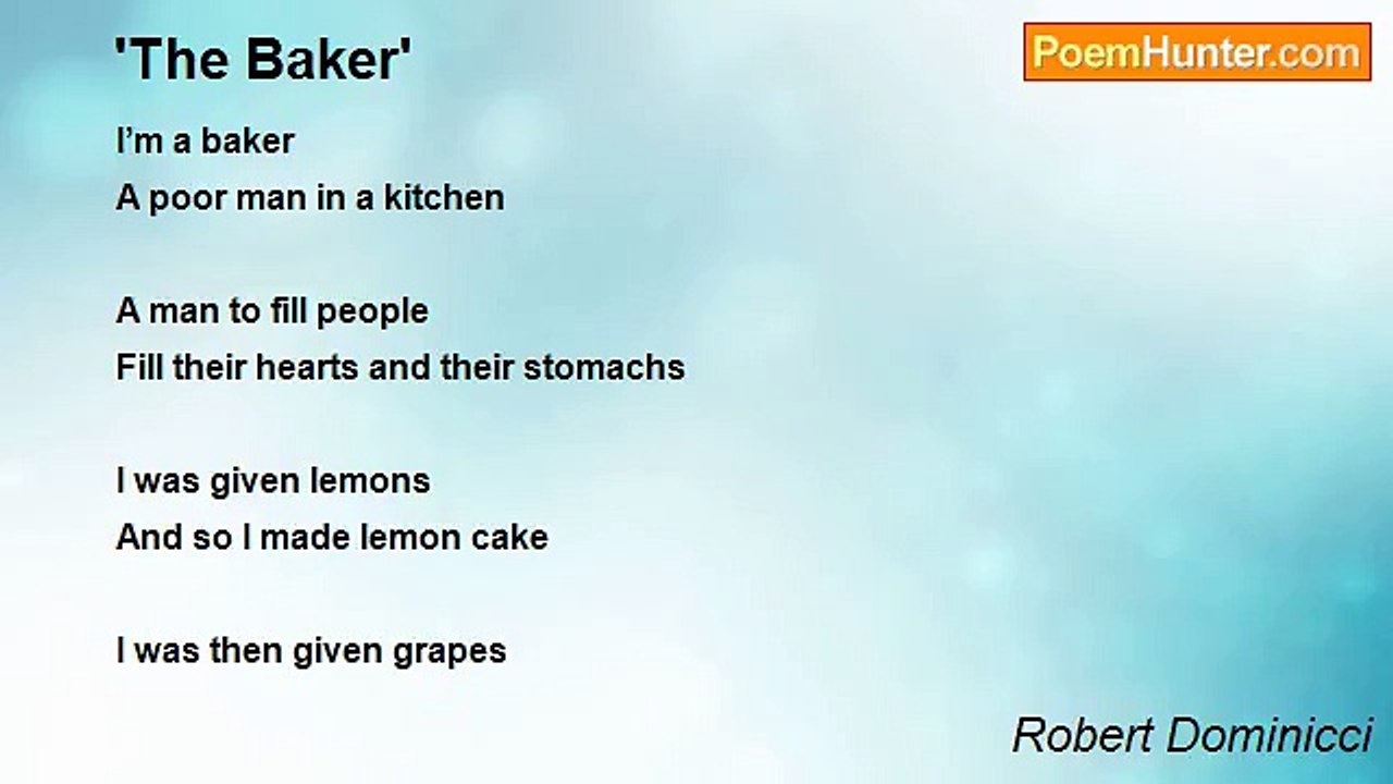 Robert Dominicci - 'The Baker'