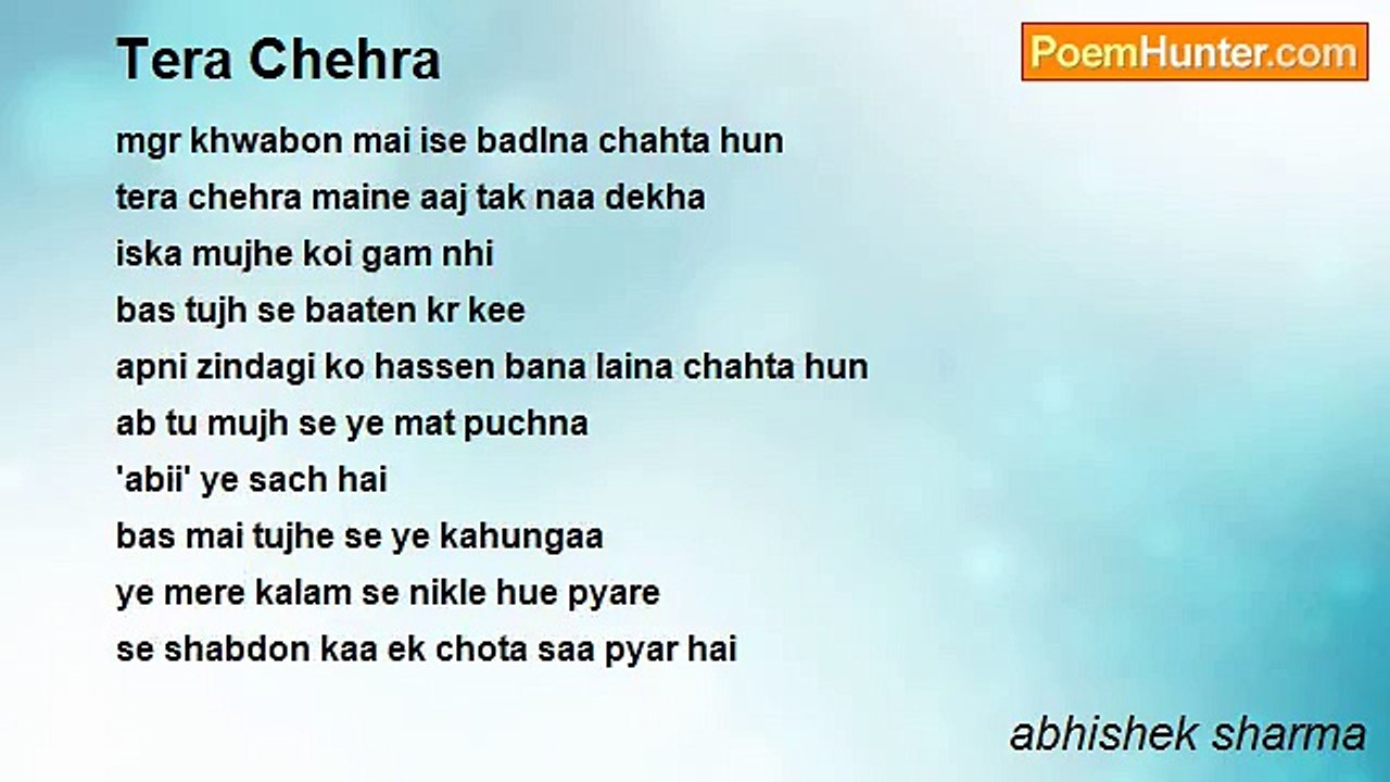 abhishek sharma - Tera Chehra