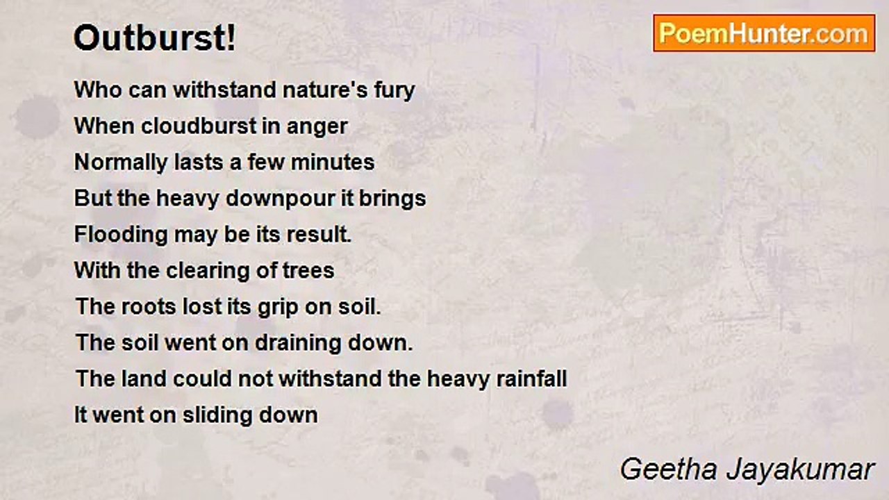 Geetha Jayakumar - Outburst!