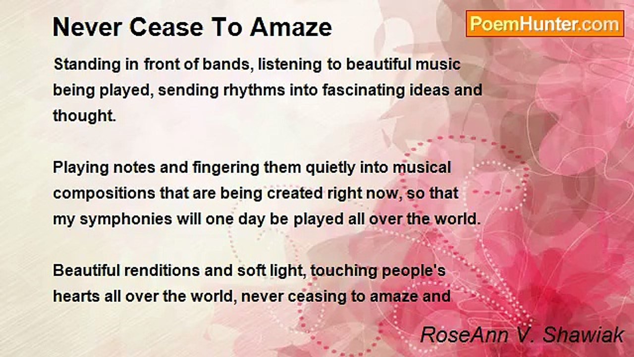 RoseAnn V. Shawiak - Never Cease To Amaze