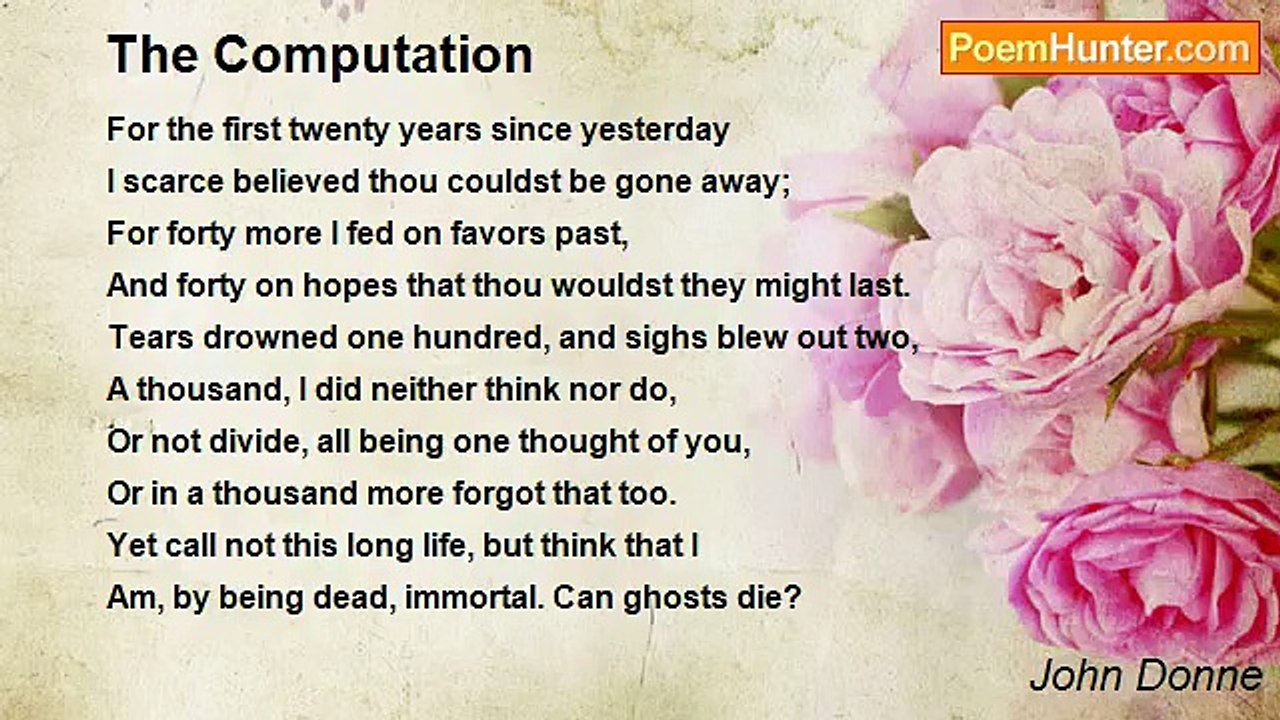 John Donne - The Computation