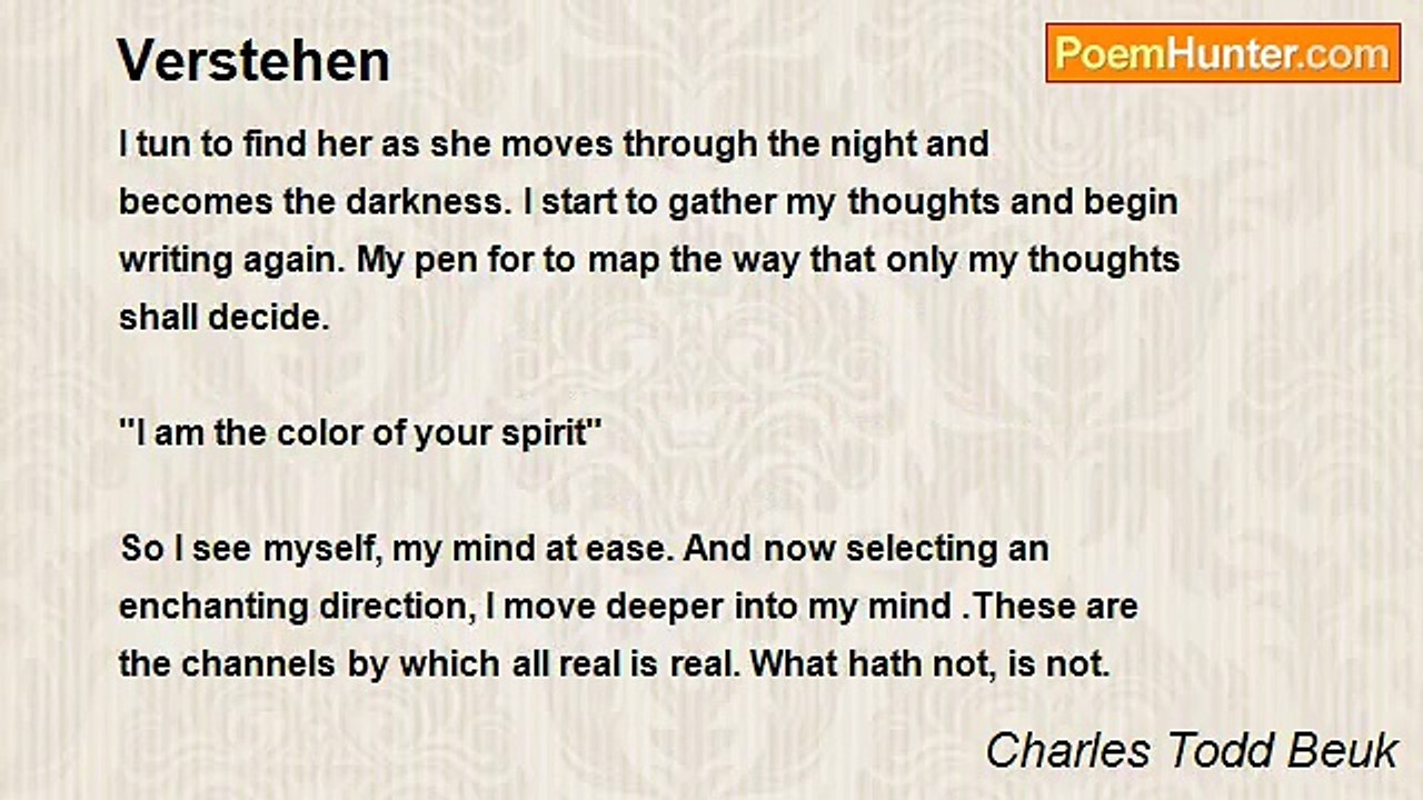 Charles Todd Beuk - Verstehen