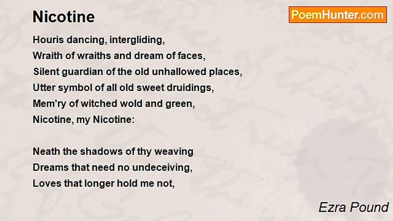 Ezra Pound - Nicotine