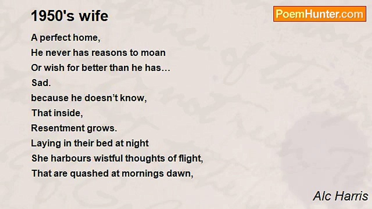 Alc Harris - 1950's wife