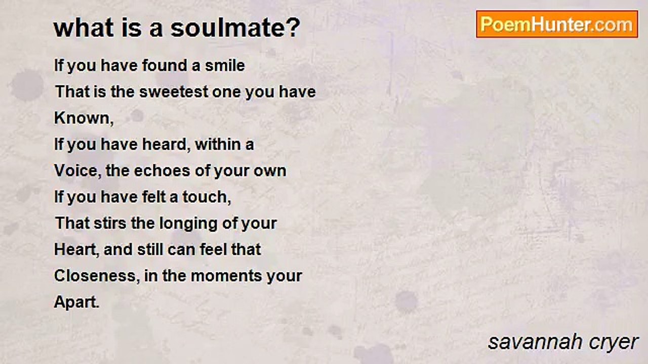 savannah cryer - what is a soulmate?