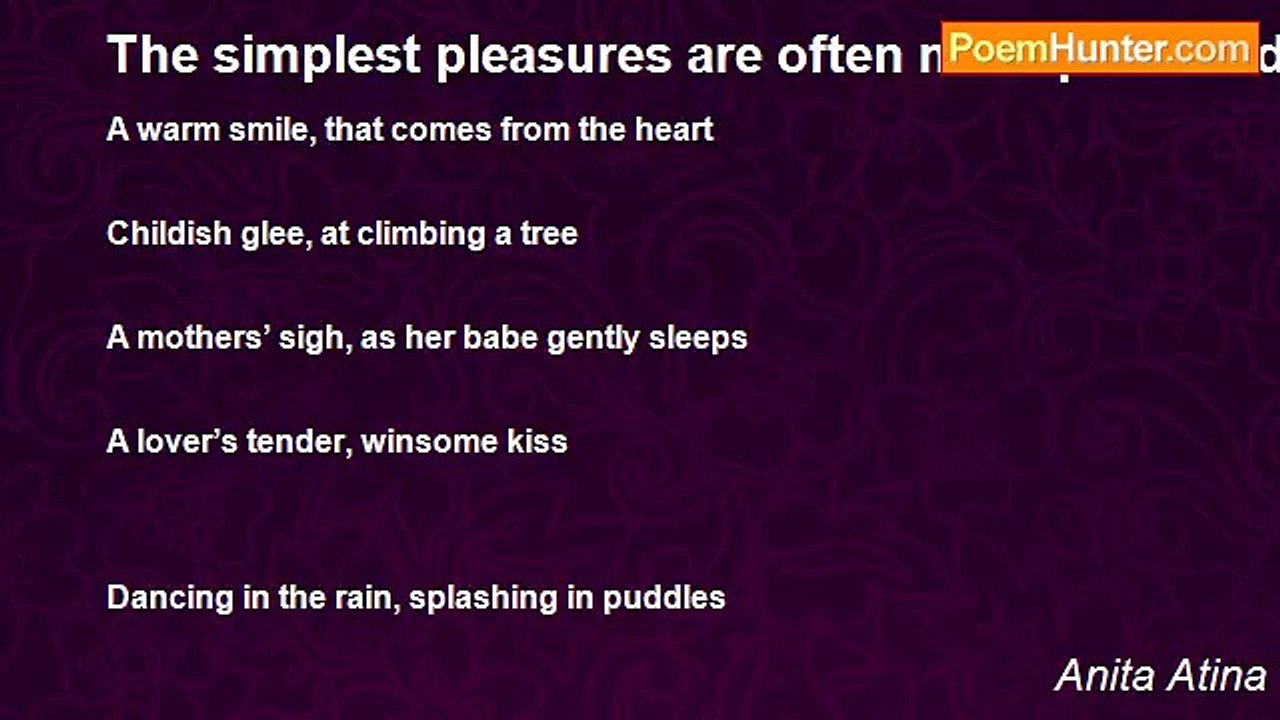 Anita Atina - The simplest pleasures are often most profound
