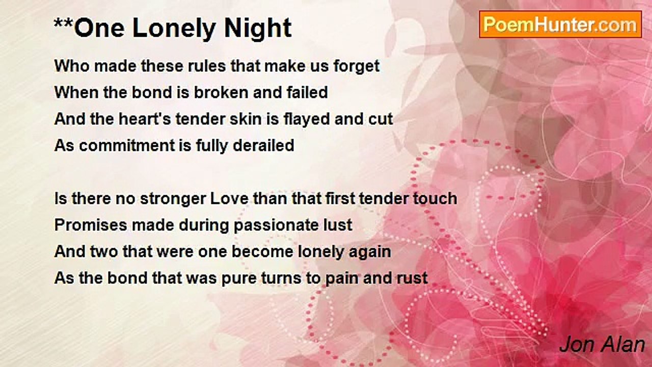Jon Alan - **One Lonely Night