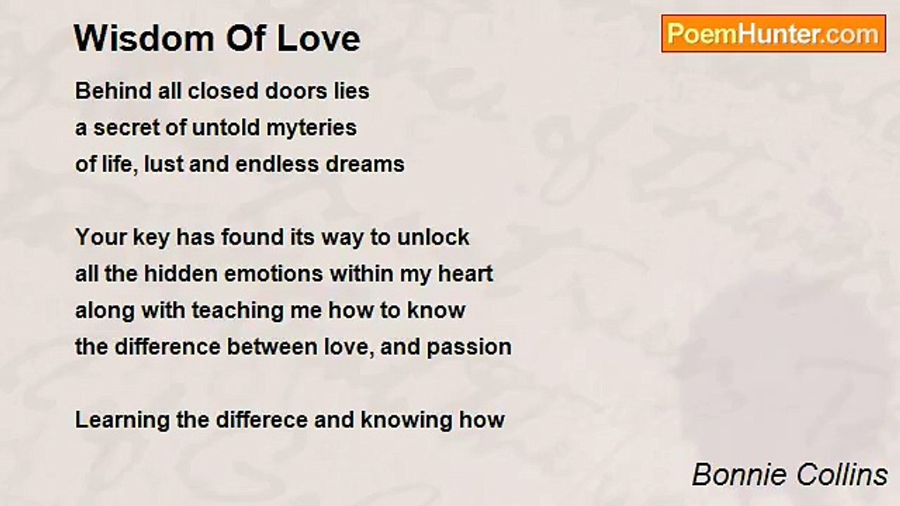 Bonnie Collins - Wisdom Of Love