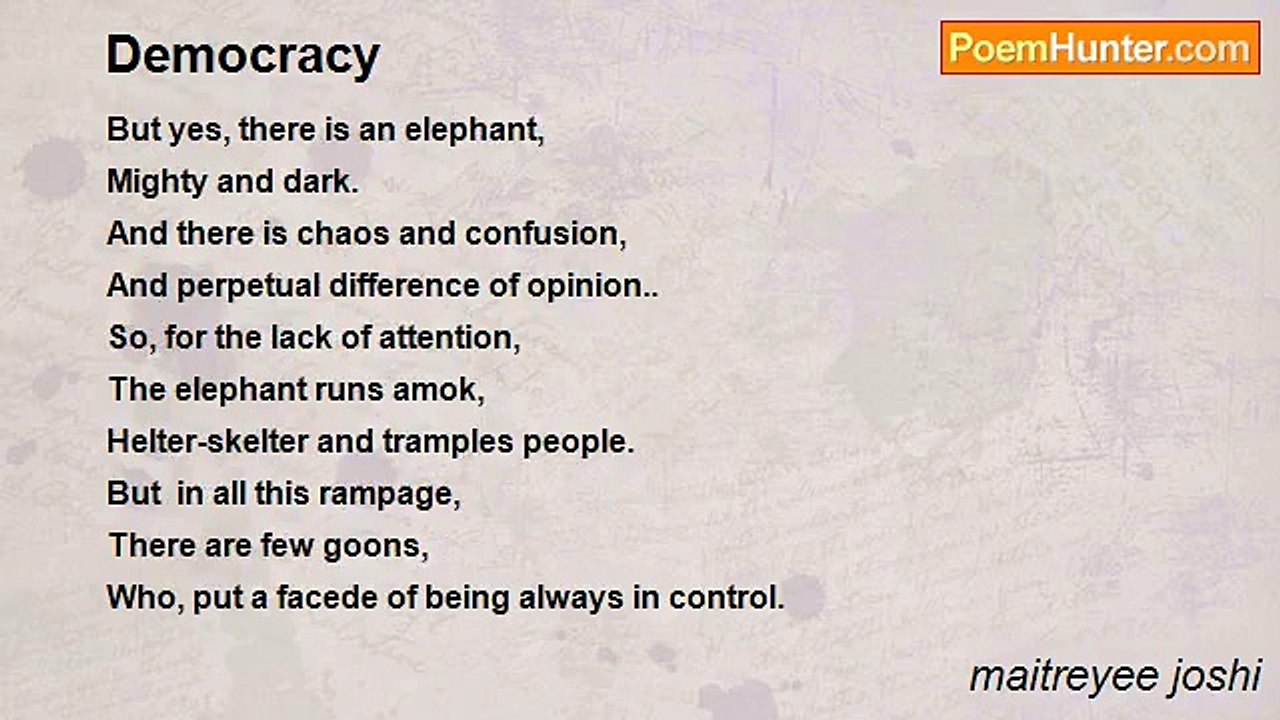maitreyee joshi - Democracy
