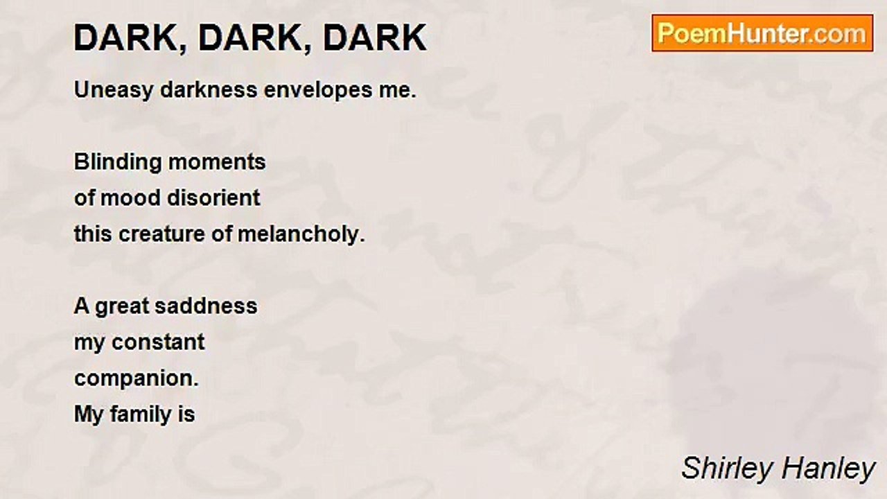 Shirley Hanley - DARK, DARK, DARK