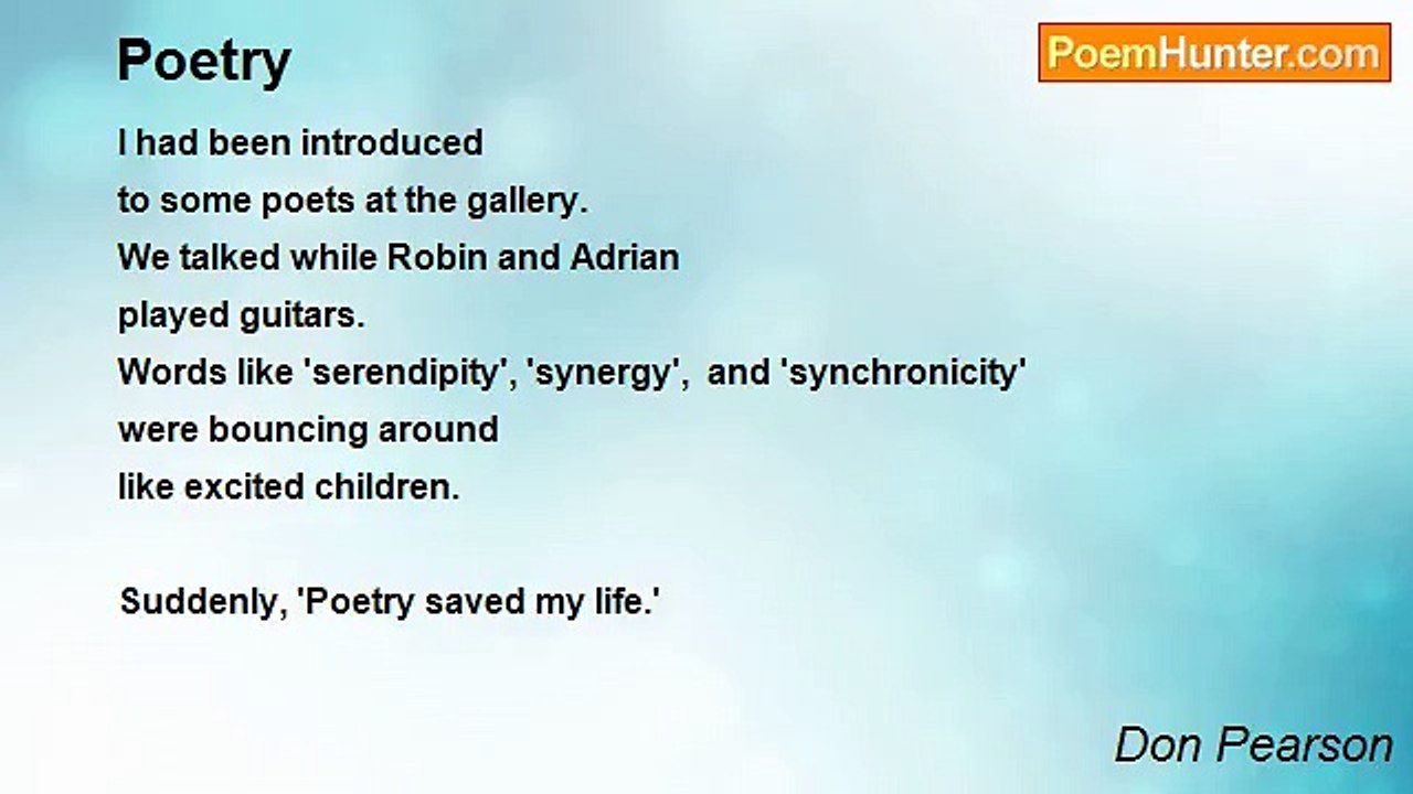 Don Pearson - Poetry