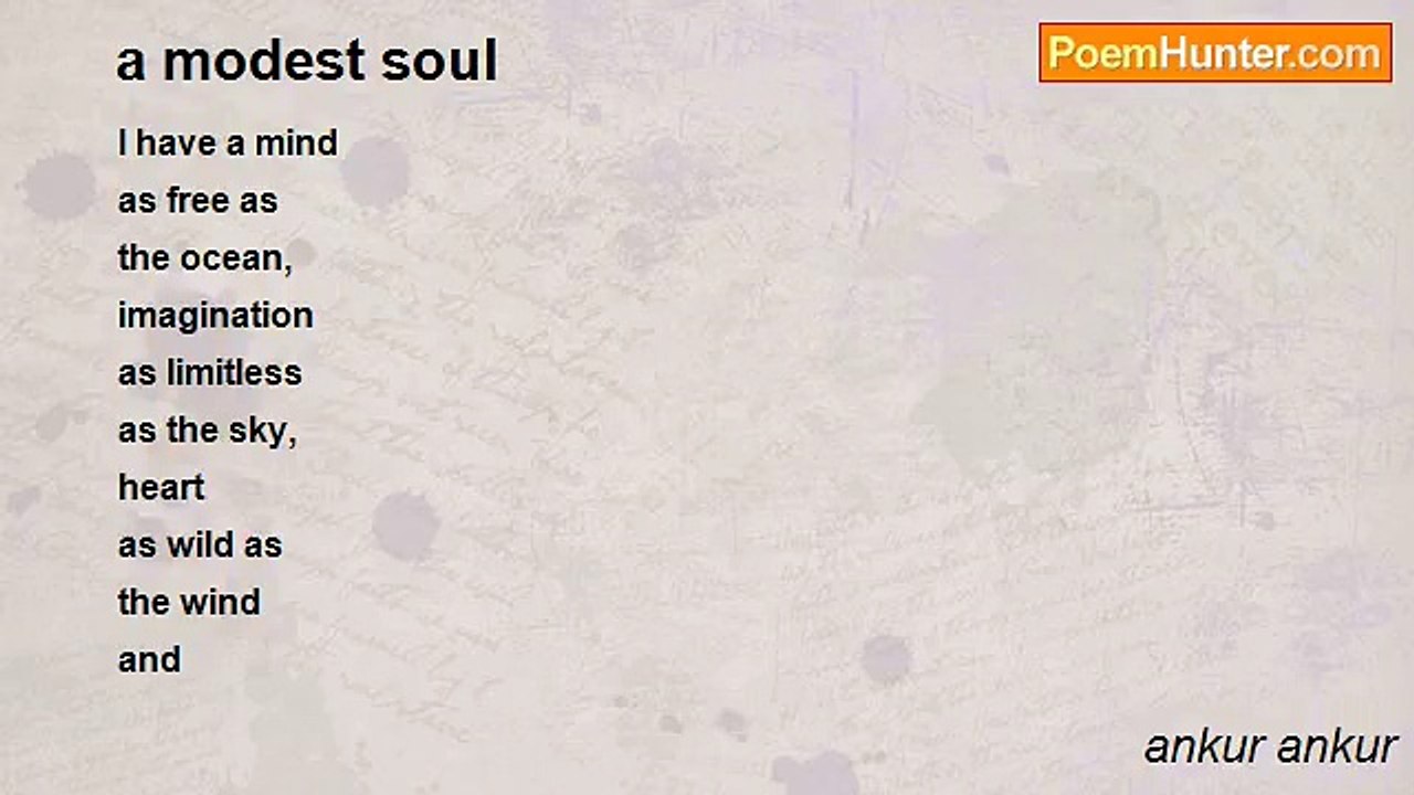 ankur ankur - a modest soul