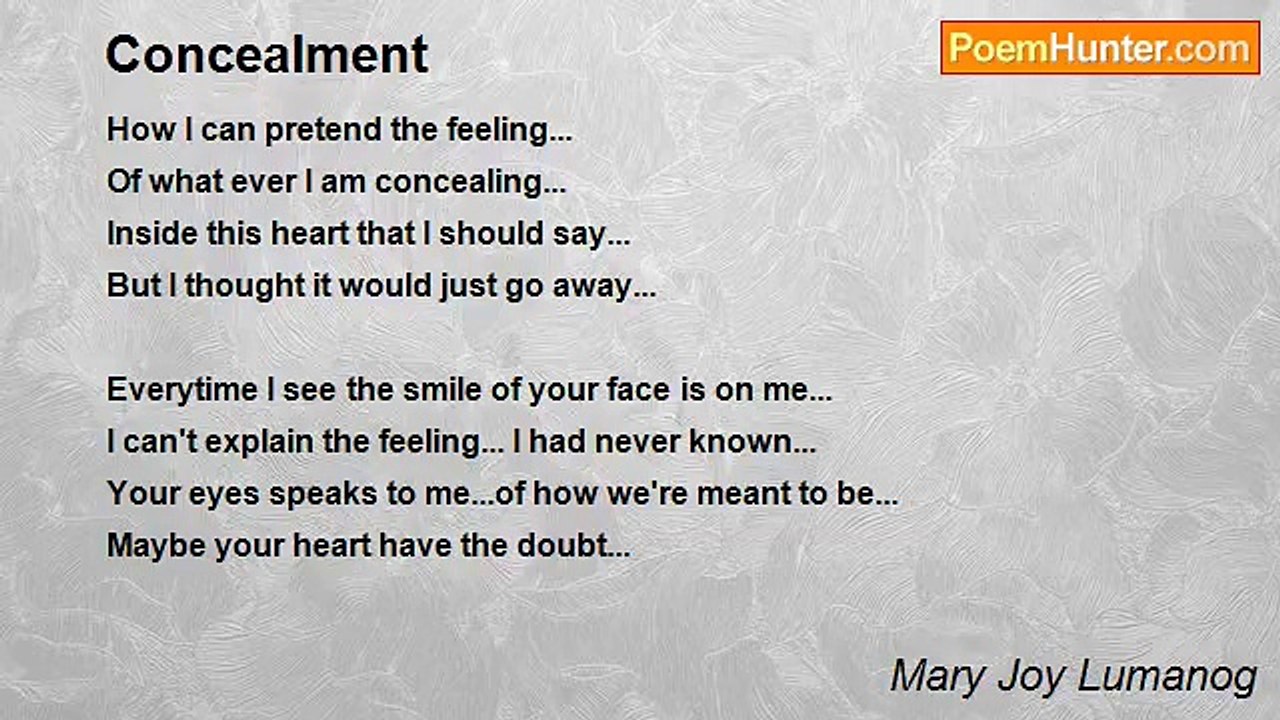 Mary Joy Lumanog - Concealment