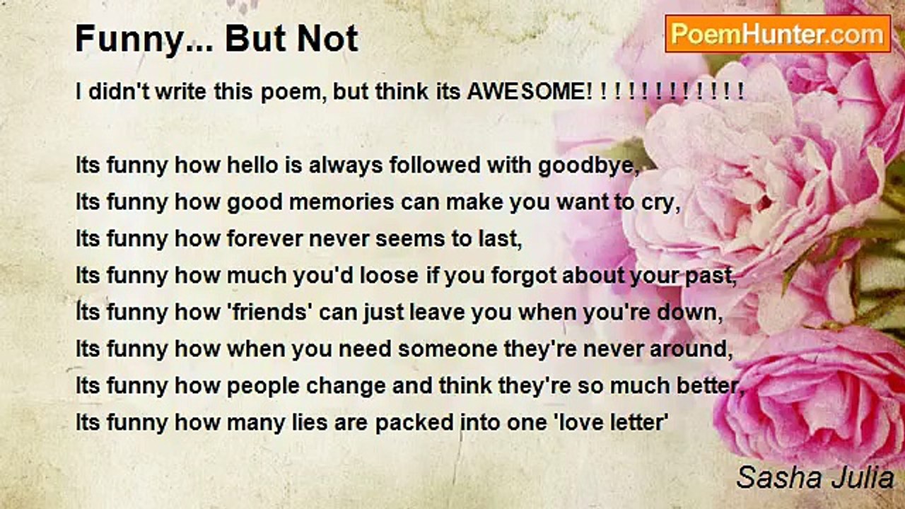 Sasha Julia - Funny... But Not