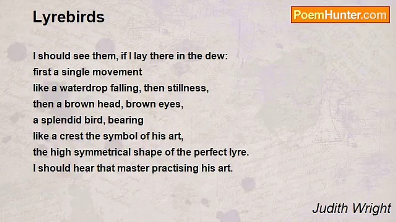 Judith Wright - Lyrebirds