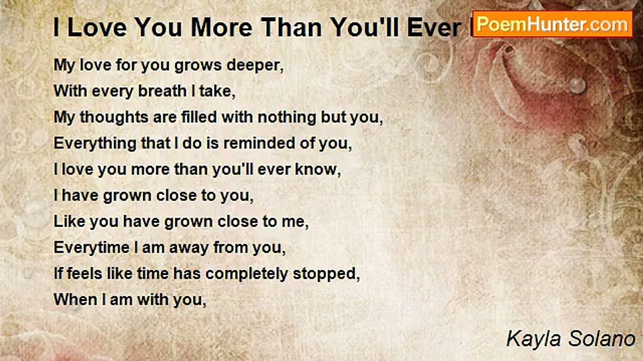 Kayla Solano - I Love You More Than You'll Ever Know