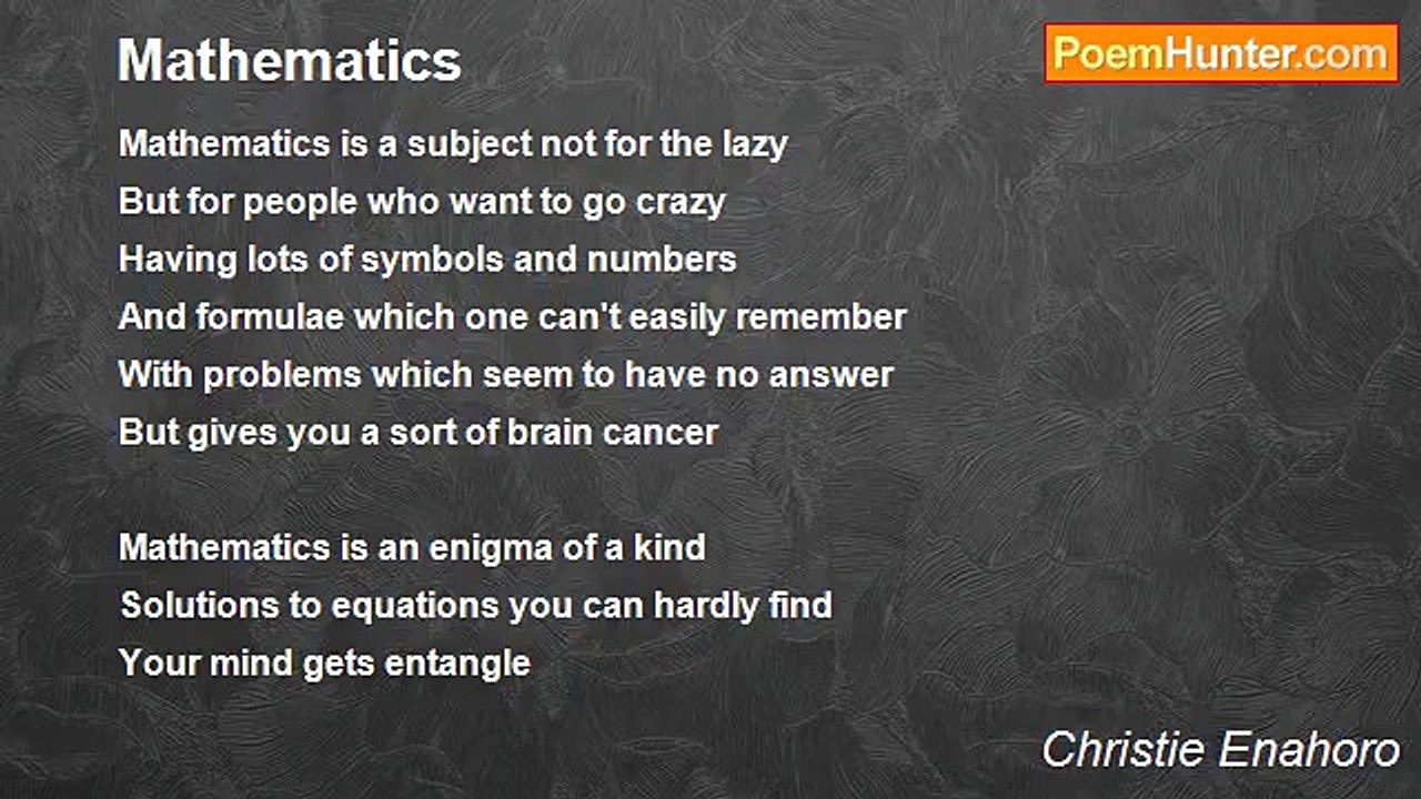 Christie Enahoro - Mathematics
