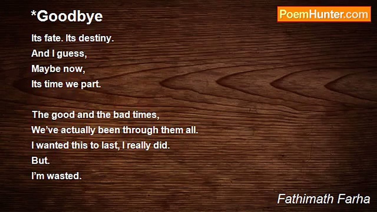 Fathimath Farha - *Goodbye