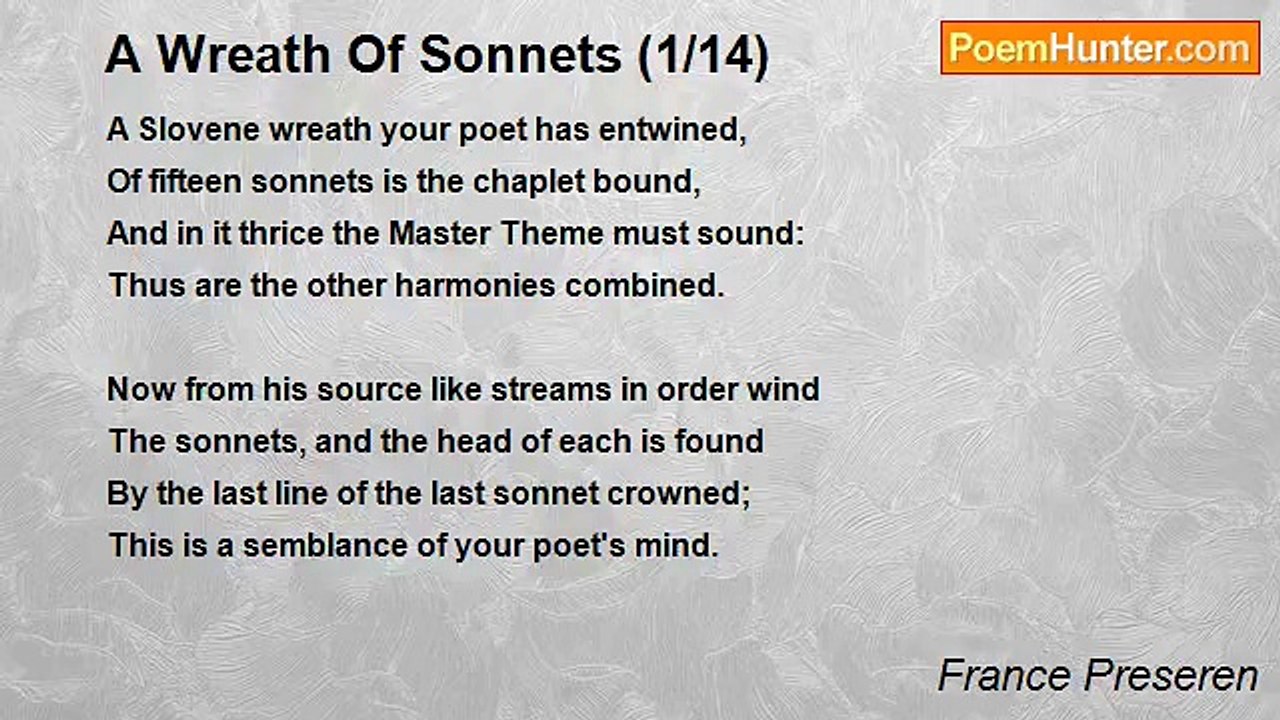 France Preseren - A Wreath Of Sonnets (1/14)