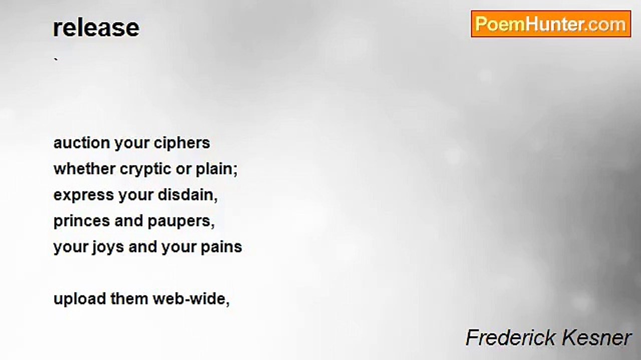 Frederick Kesner - release