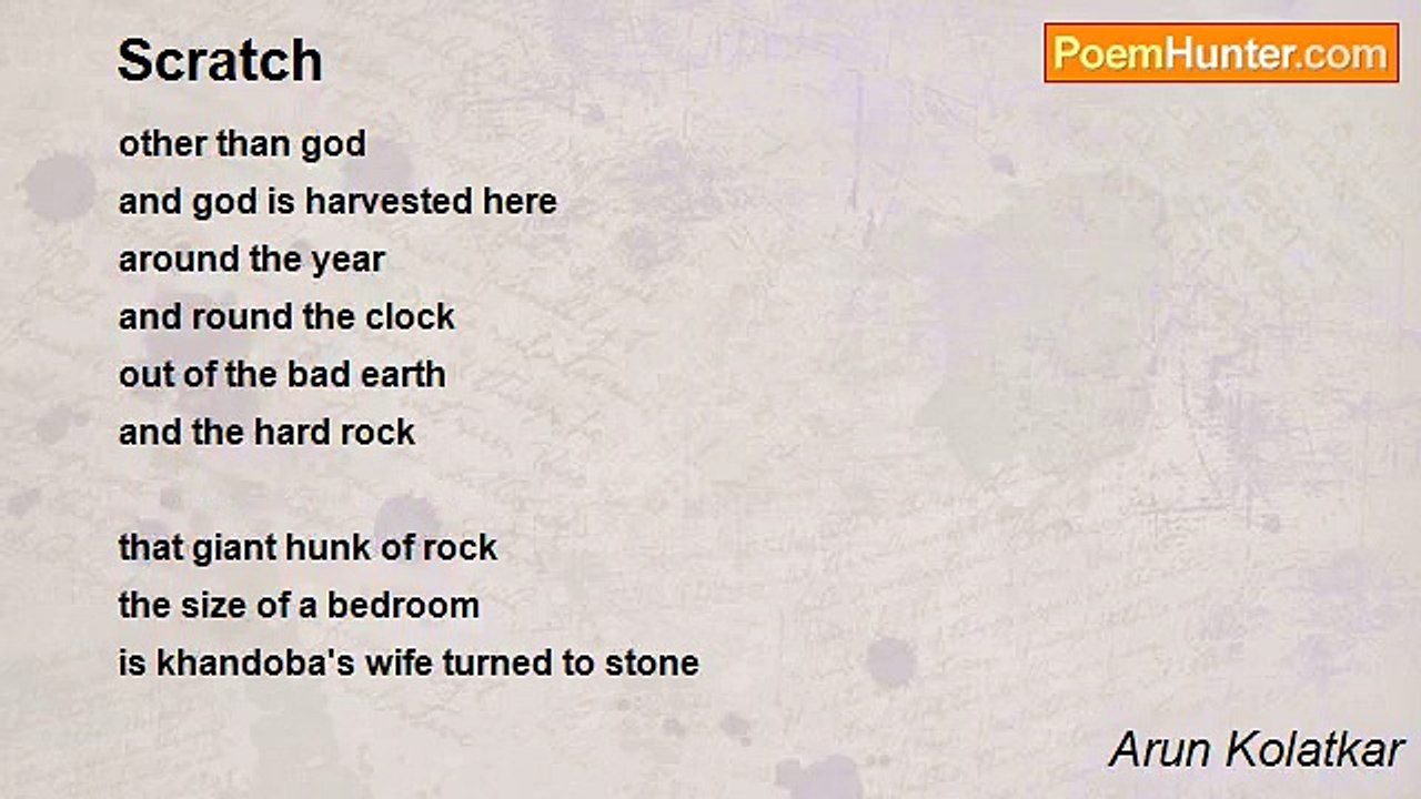 Arun Kolatkar - Scratch
