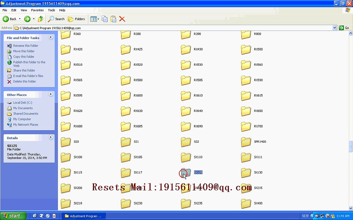 RESET EPSON Resets SX125 Adjustment Program resetter