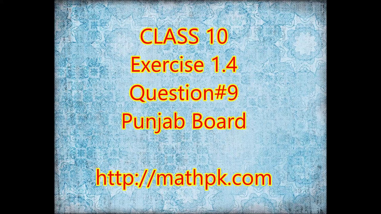 1.4-9 (P. Board-Class 10th)