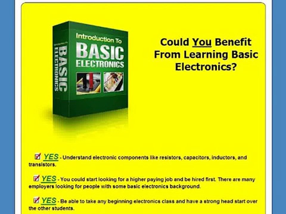 Introduction To Basic Electronics Hands on Mini Course Download..