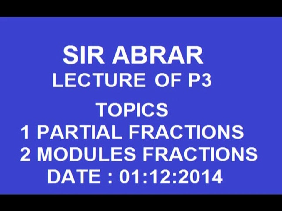 Sir Abrar Lecture A2 Maths (9709)1