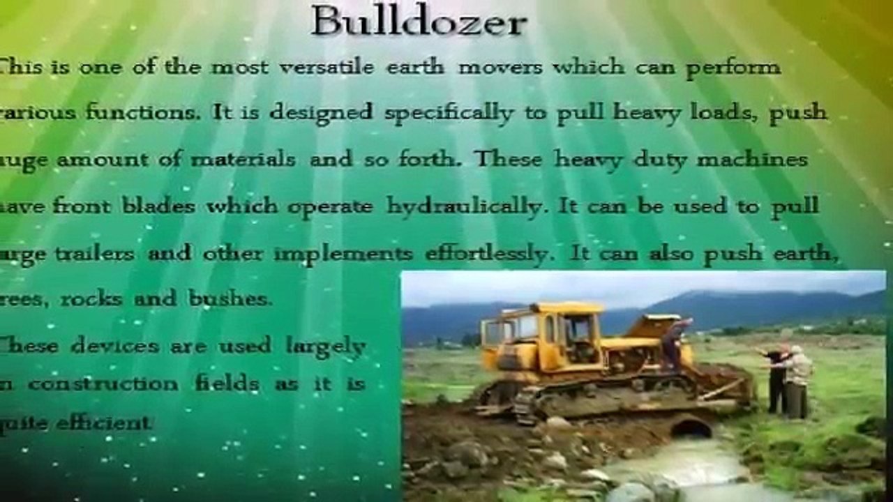 Types Of Earth Movers And Its Specific Uses