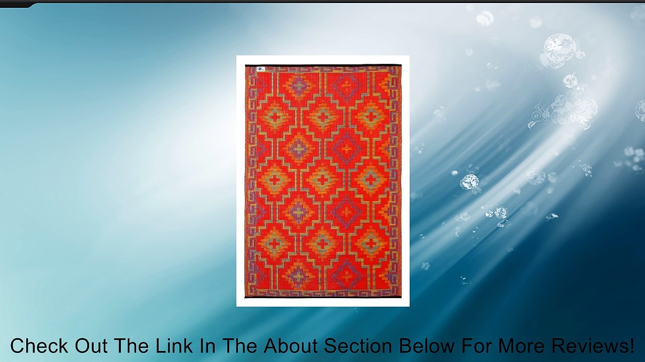 Fab Habitat Lhasa Indoor/Outdoor Rug, Orange and Violet Review