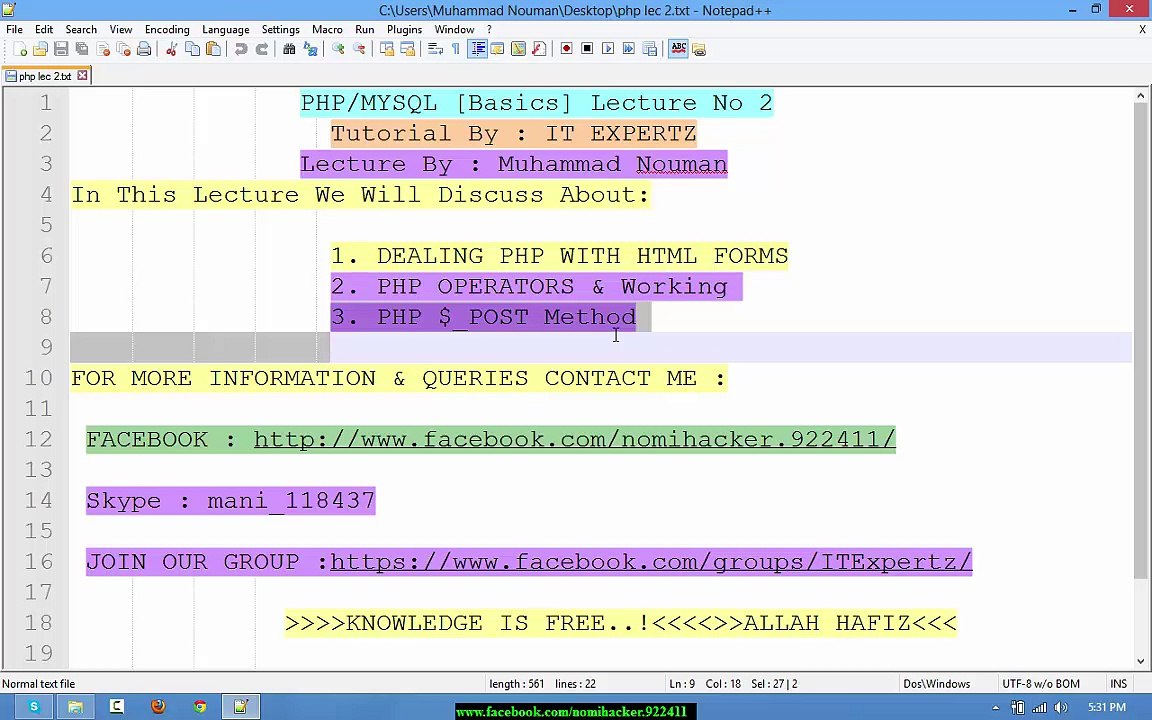 PHP Lecture 2: HTML Integration & $_POST Usage