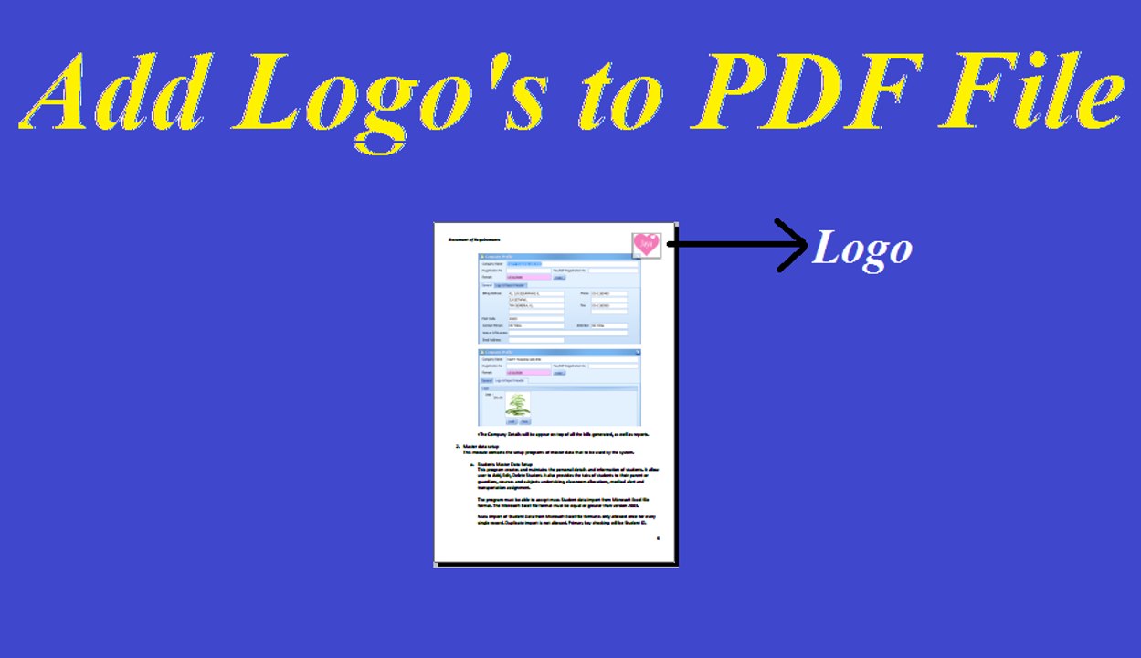 How to Add Logo's to PDF File