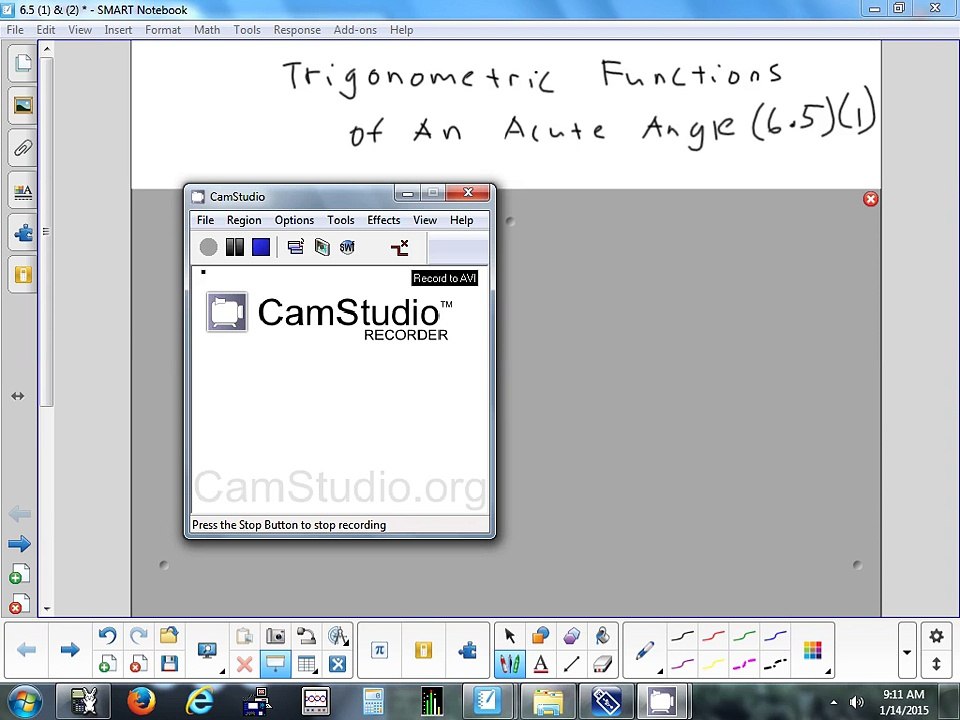 6.5(1) Trigonometric Functions of an Acute Angle 1-14-15